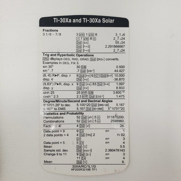 Texas Instruments TI-30XA Solar Scientific Calculator Cover Gray Tested Works - Picture 4 of 6